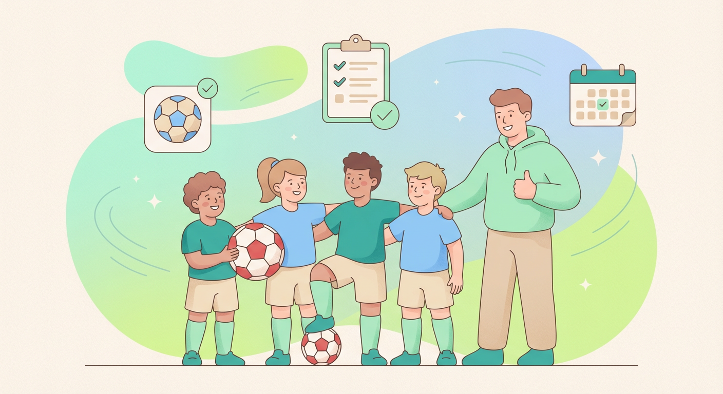 Youth soccer registration workflow for a community association