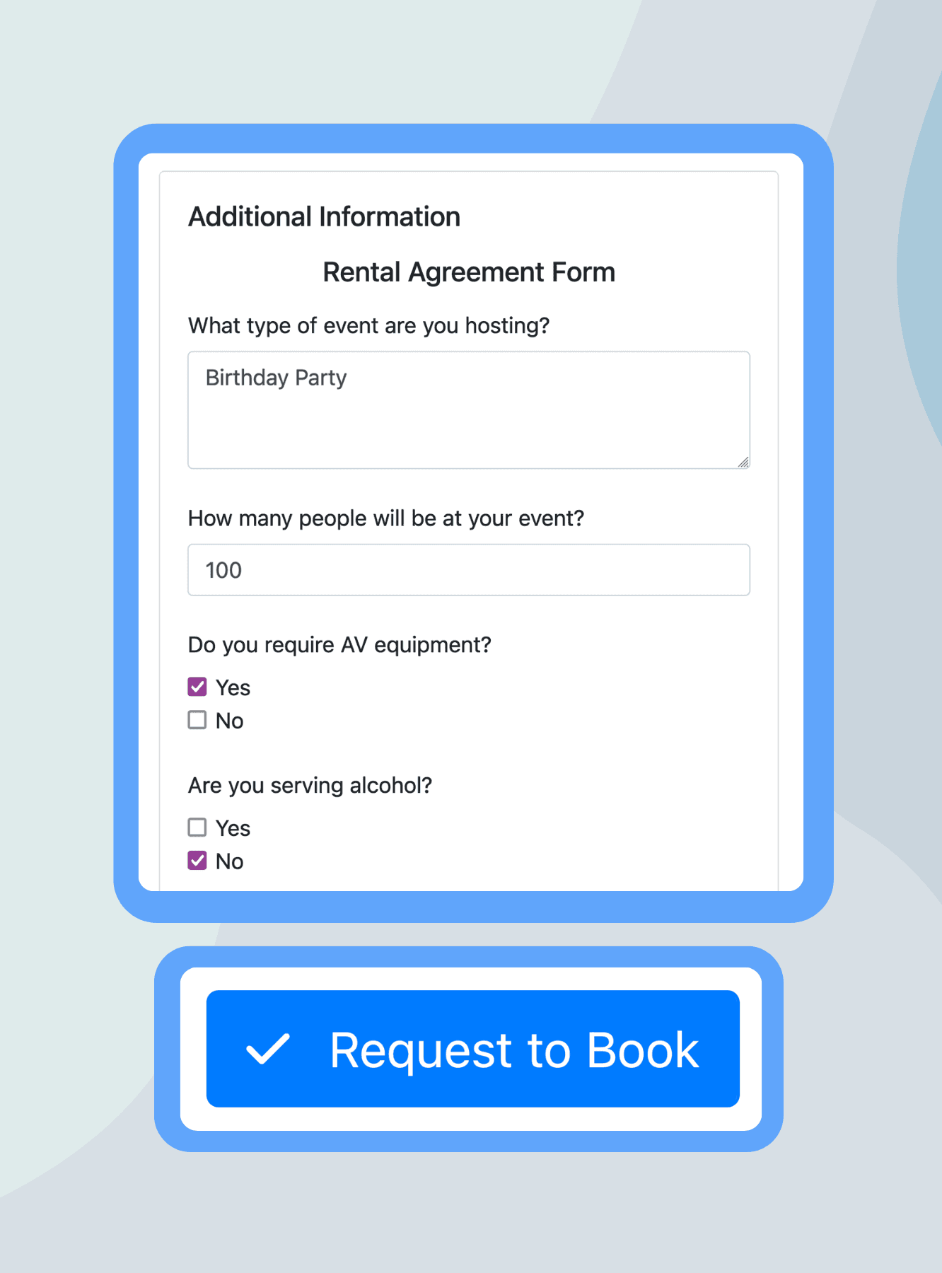 Custom form builder interface