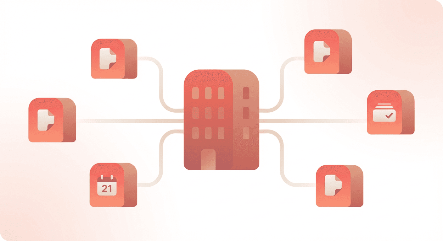 Multi-chapter org hierarchy and data roll-up