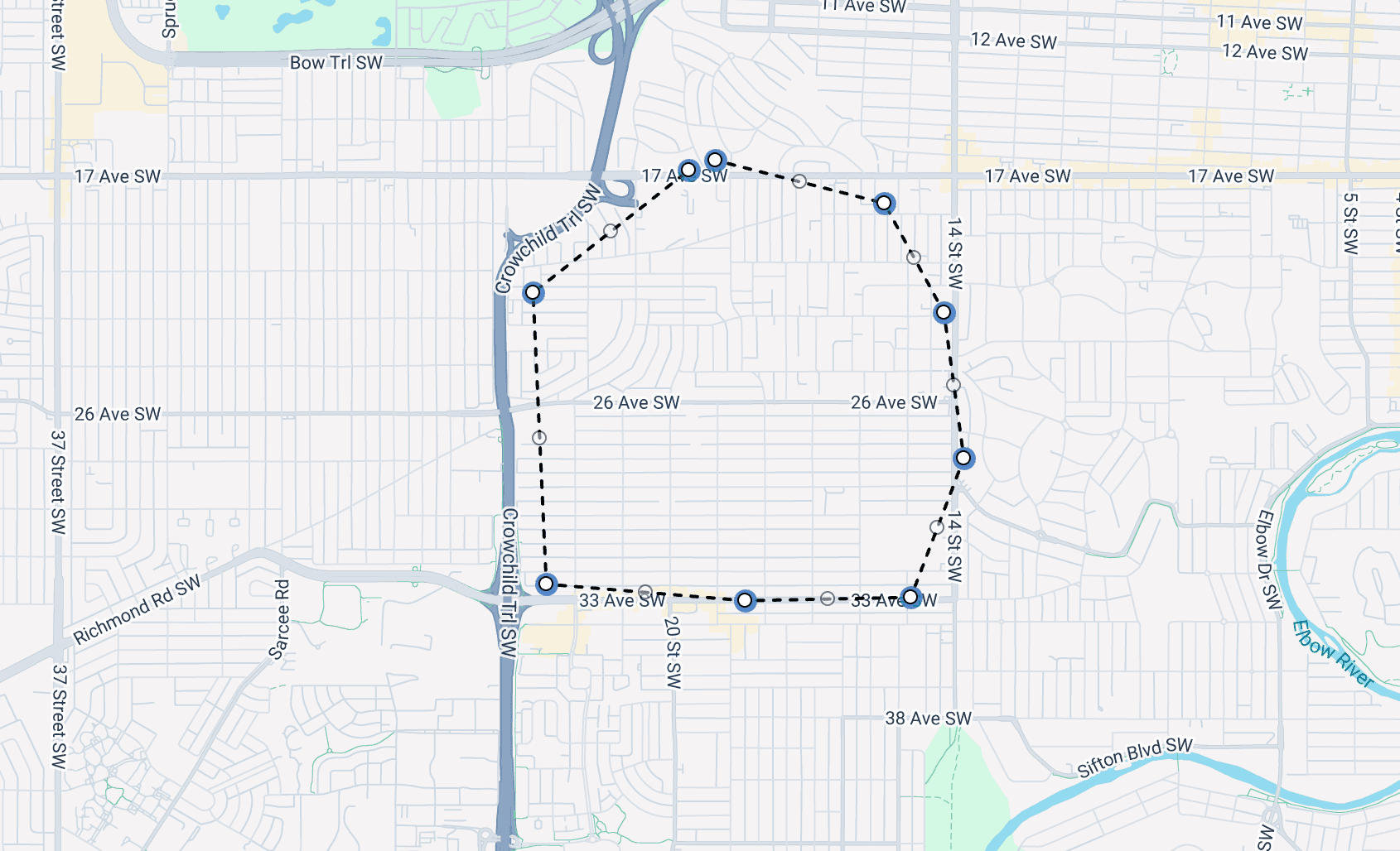 Interactive map for drawing community association boundaries